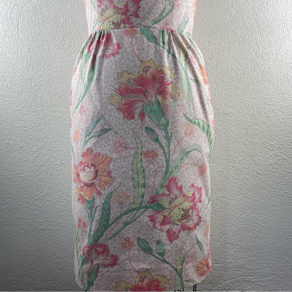 SOLD l 90s 4 Blair Woolverton Barbie Pastel Floral Print Strapless Mini Dress - Picture 3 of 15